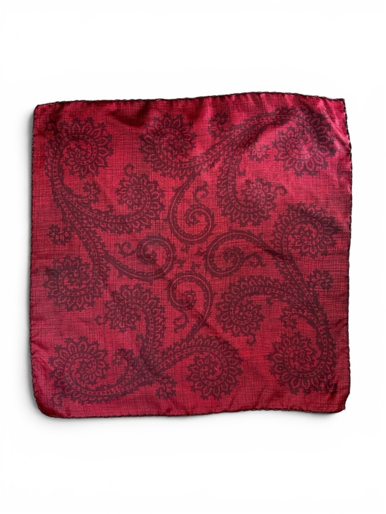 Accessories - Vintage Red Paisley Scarf Pocket Square